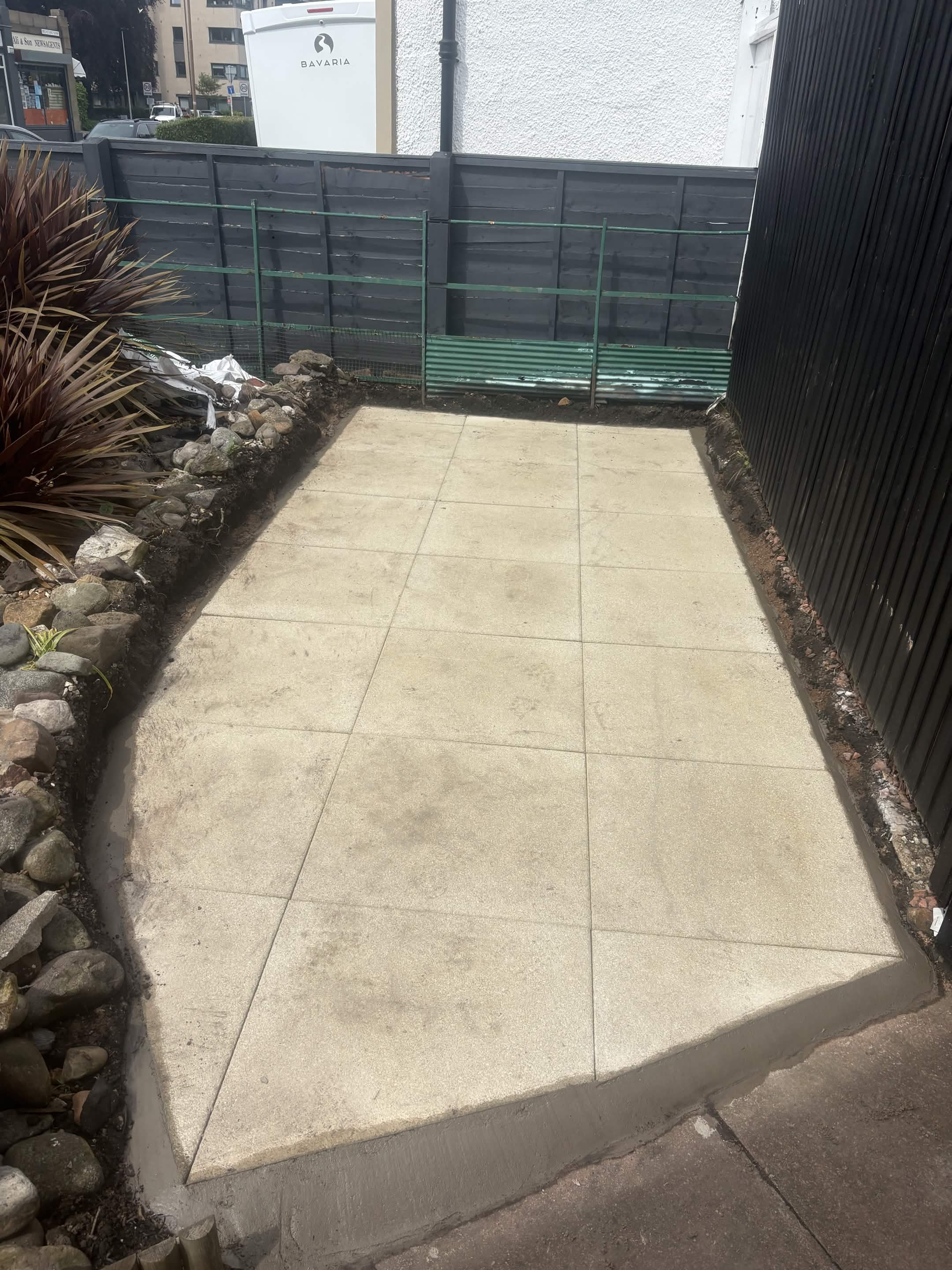 After floor tiling work